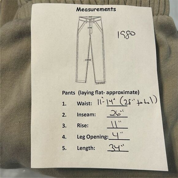 H&M Women's XS Beige Jogger Pants Tapered Casual Elastic Waist - Picture 12 of 12